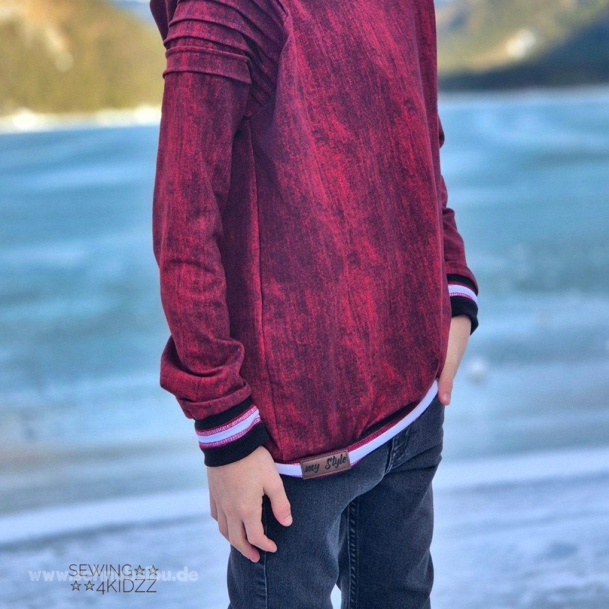 French Terry Denim New Collection rot